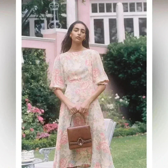 NWT Faithfull the Brand Clement Midi Dress Nadya Floral 4 - Picture 4 of 9